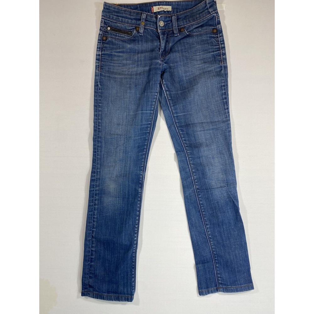 Levis 571 Jeans Mens 29x30 Blue Slim Straight Denim Modern Fit